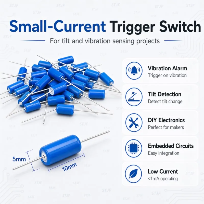 STJF 10PCS SW420 Blue Vibration Switch SW-420 Vibration Switch Vibration Sensor Ball Switch Shake