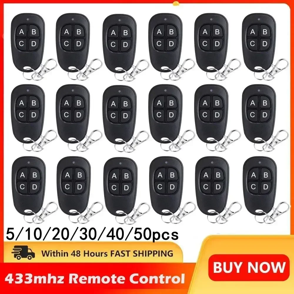 1/10/20PCS Copy Remote Control 4 Buttons 433MHz Smart Copy Duplicator Remote Control Electric Garage Door Gate Remote Cloning
