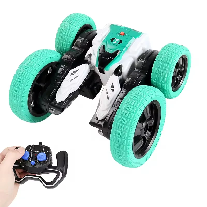 

New 2.4G 360-Degree Double-sided RC Car Kids Light Dance Rotate Tumble Twist Stunt shows Vehicle Remote Control Cars Boys Gift