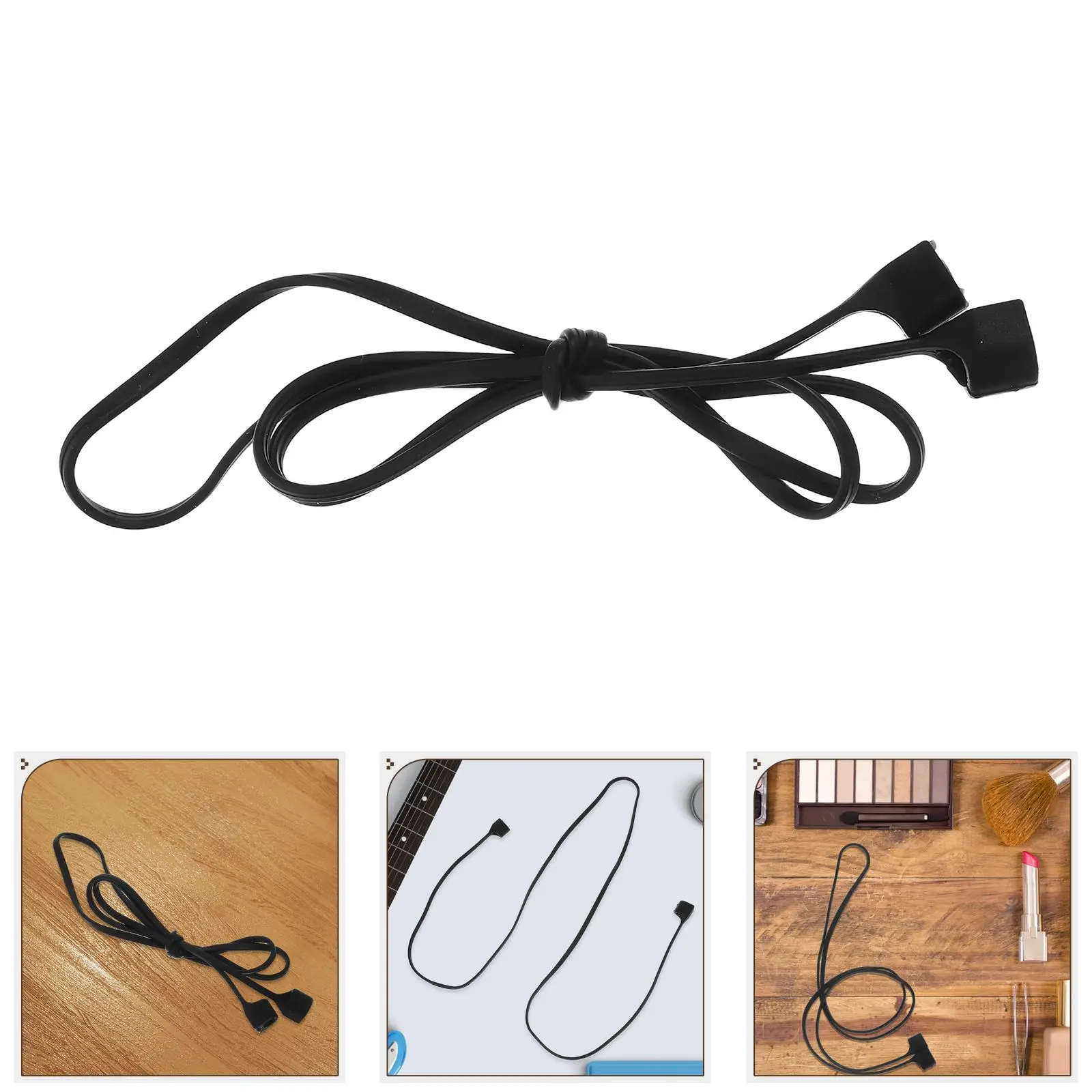 Headphone Lanyard Strap Silica Gel Earbuds Holder Anti Loss Magnetic Design Soft Comfortable No Tangle Widely Applicable