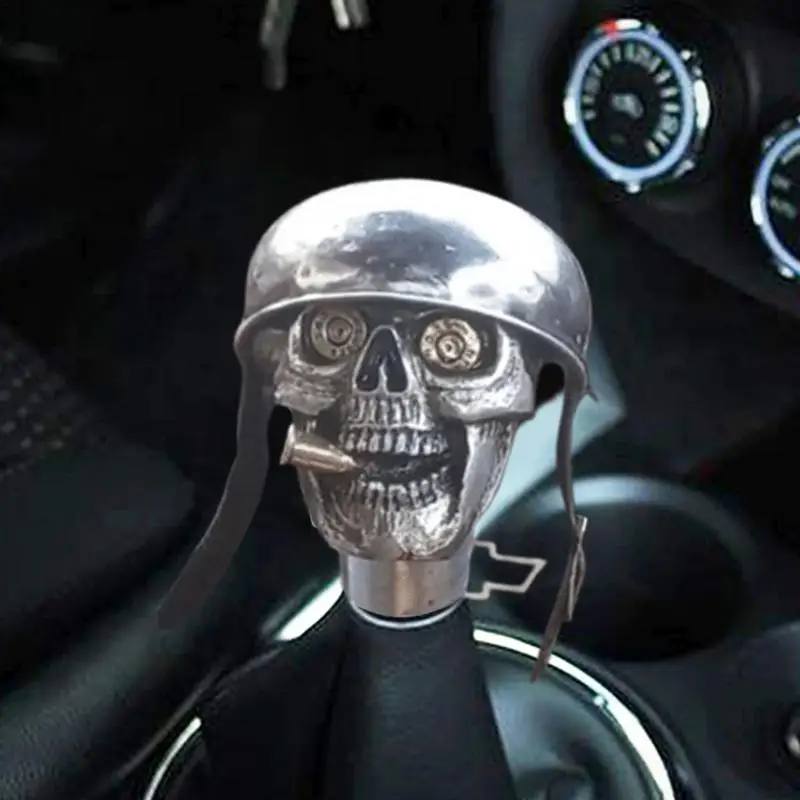 Skull Gear Knob Skull Soldier Car Handle Knob Handcrafted Car Stick Shift Knob Alloy Gear Shift Knob For Manual Automatic Car