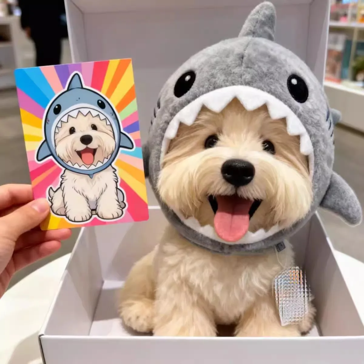 

Cute Shark Headgear Suitable For Cats And Dogs Decorative Hat For Party