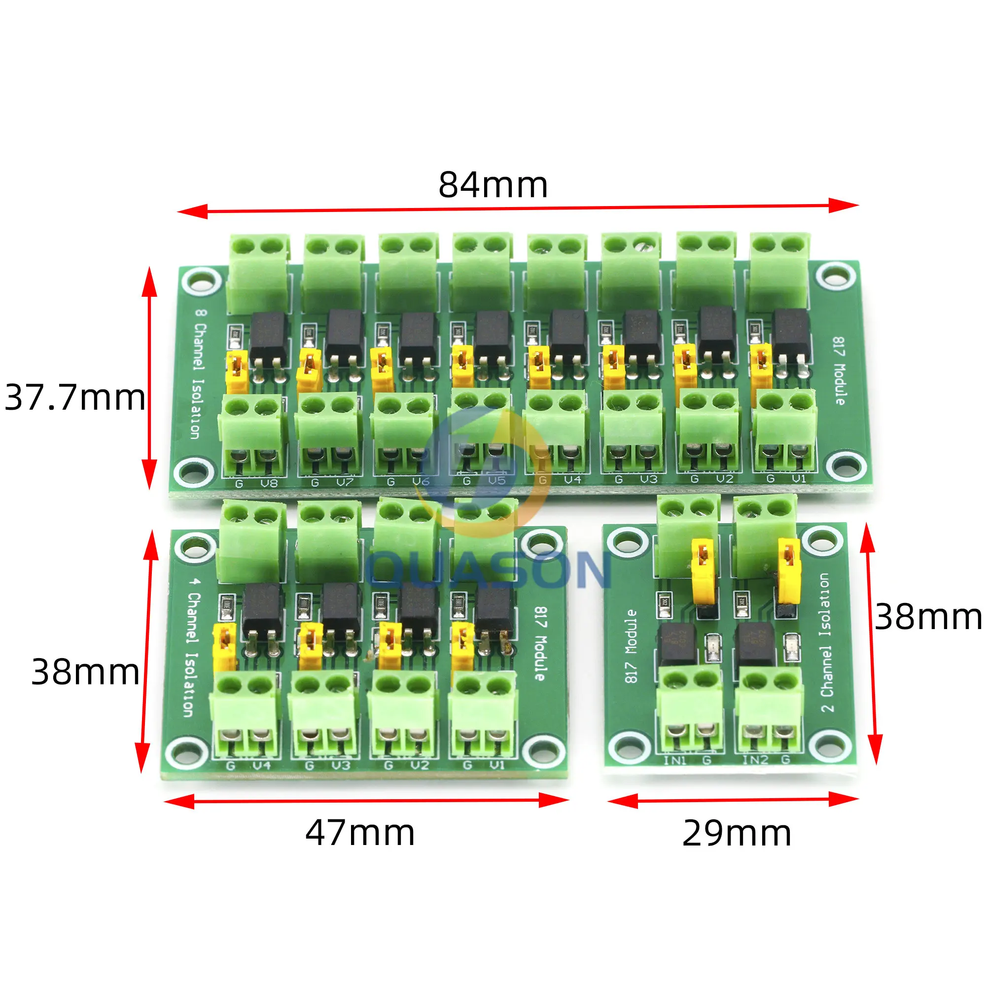 PC817 3.6-30V 2 4 Channel Optocoupler Isolation Board Voltage Converter Adapter Module Driver Photoelectric Isolated Module 817