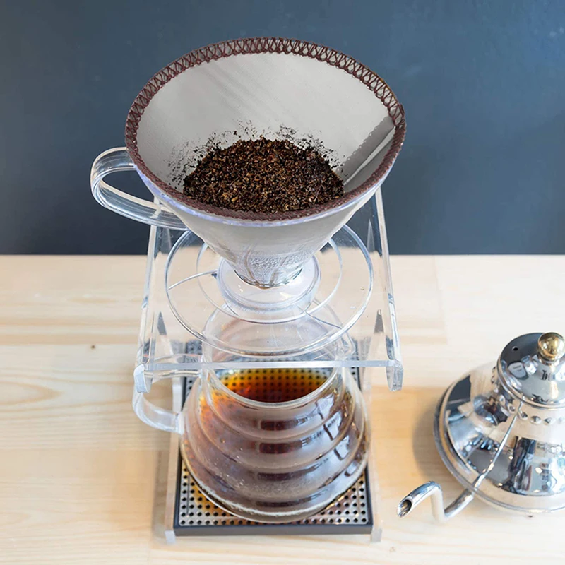 قابلة لإعادة الاستخدام Percolator تصفية القهوة تصفية مريحة المتانة صافي تصفية الشاشة مصفاة المنقط اكسسوارات المطبخ المنزل