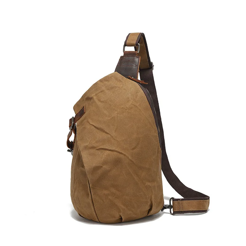 2024 popular canvas chest bag, new men's bag, travel diagonal motorcycle bag, men's shoulder bag