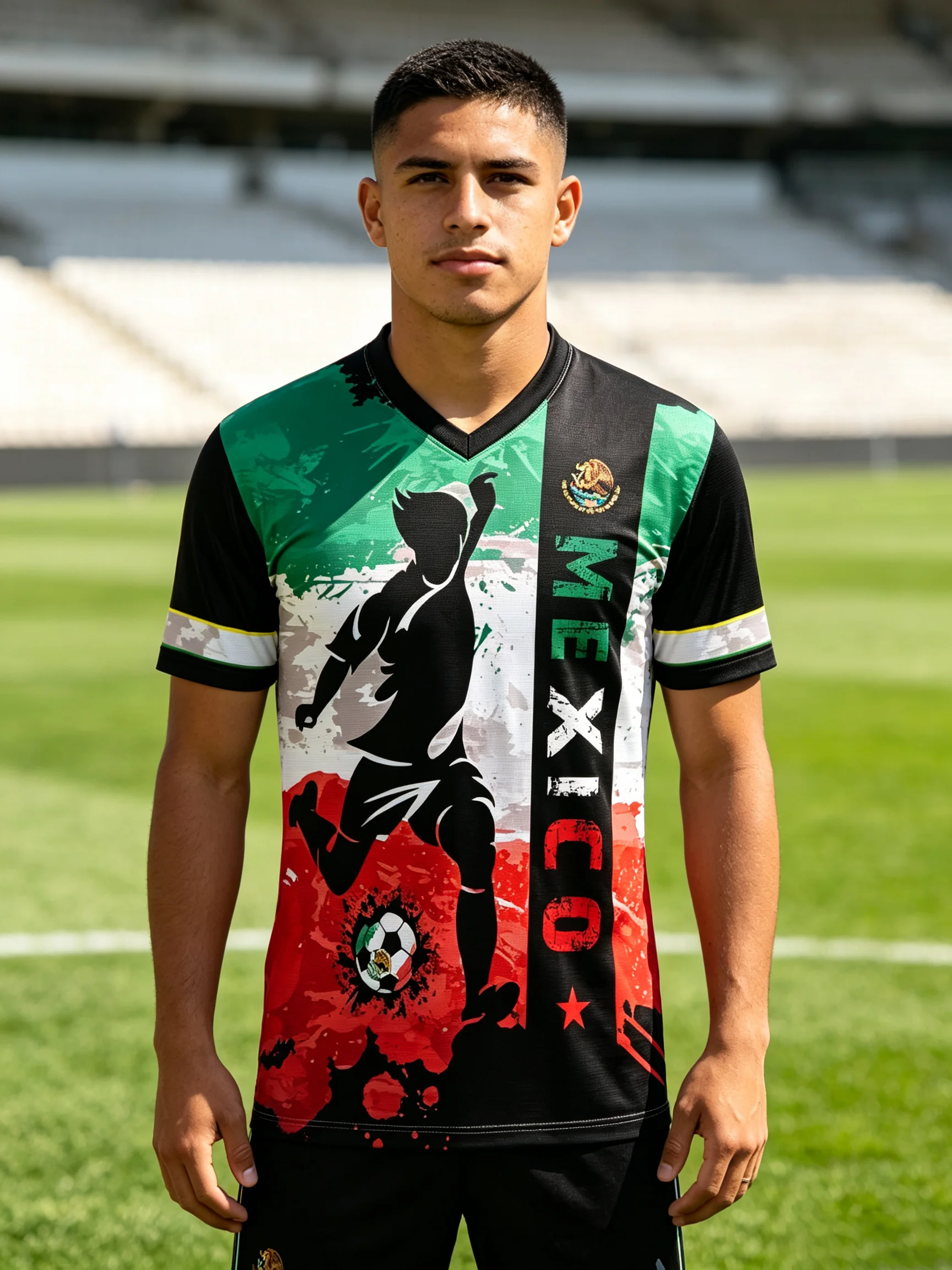 Eye‑catching full‑print soccer jersey, six‑kind collar choices for diverse matching styles