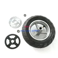 110/50-6.5 tubeless tire Rear Wheels with Brake Disc rear sprocket for 47cc/49cc 2 stoke Mini pocket bike 90/65-6.5 wheel & dis