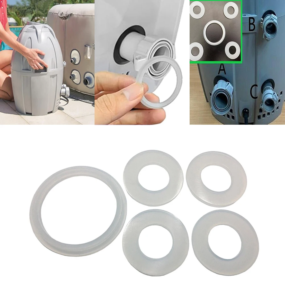 5-15pc Connector Seal Gasket Set Silicone Seal Repair Kits for Miami Milan Cancun Havana Lay-Z-Spa Helsinki Spa Replacement