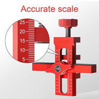Aluminum Alloy Cabinet Door Mounting Jig - 2 in 1 Hinge Installation Tool Adjustable Length Positioner for DIYers & Professional