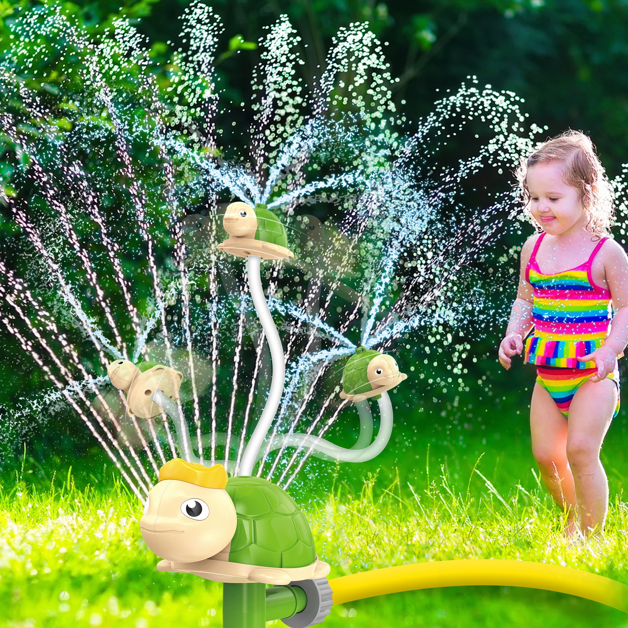 COROKLE Store, brinquedo aquático infantil com tema tartaruga, brinquedos de spray de água, 360 °   Prancha flutuante giratória - perfeita para jogos na praia