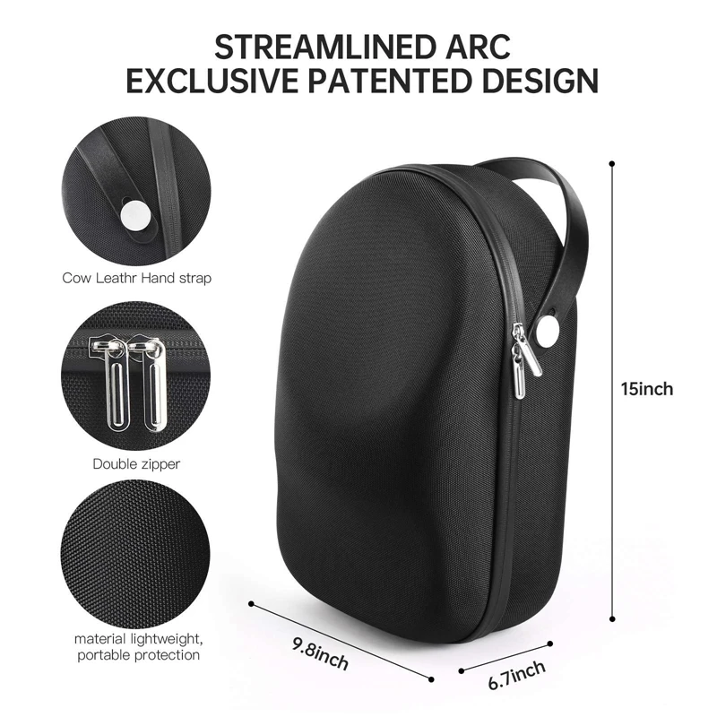 เคสพกพา VR ใหม่สำหรับ Oculus Quest 3กระเป๋าเก็บของแบบพกพากระเป๋าถือกระเป๋าโน้ตบุ๊คชิ้นส่วน VR สีดำ