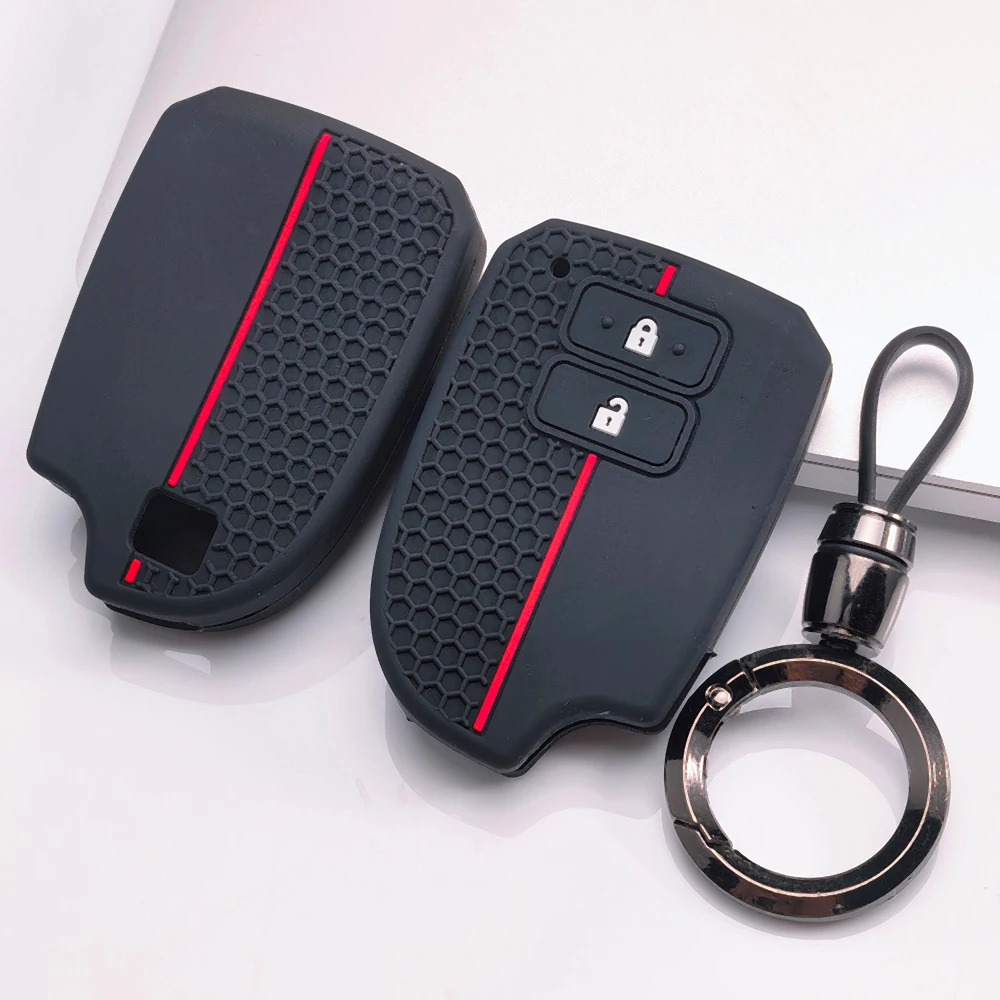Smart Key Shell With Keychain For Toyota Yaris X Yaris L Sedan Vios FS EZ Verso Vitz Aqua Prius C IQ Ractis Belta Corolla Axio