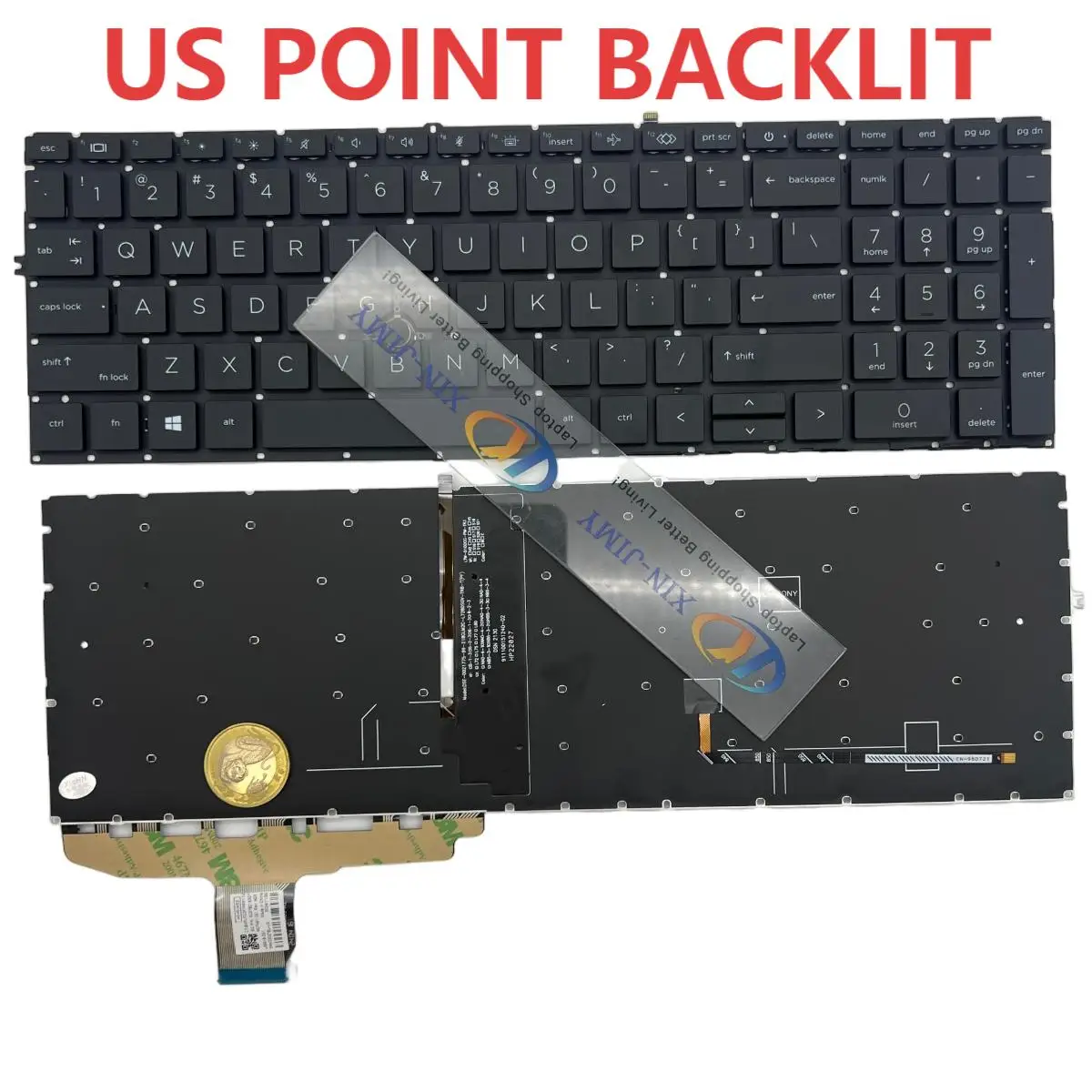 XIN US/RU Keyboard For HP ELITEBOOK 750 G7 750 G8 755 G7 755 G8 850 G7 850 G8 855 G7 855 G8 Laptop Point Backlit HSN-I41C-5