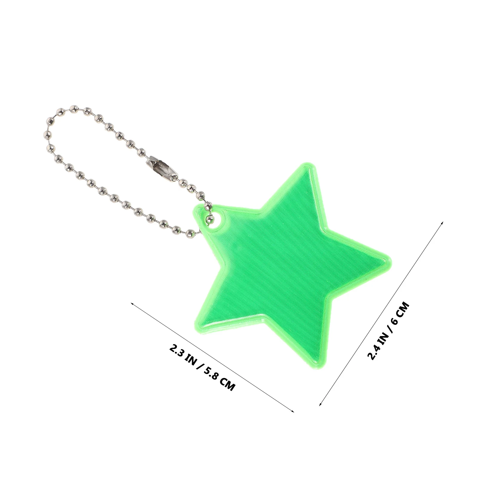 24 Buah Liontin Keselamatan Reflektif Bentuk Bintang Hati untuk Tas Sekolah Ransel Bersepeda Visibilitas Luar Ruangan Reflektor Tag Ransel