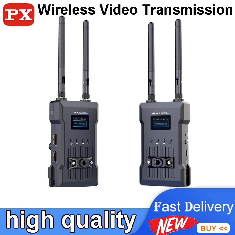 

PX JM300 Pro Wireless Video Transmission System HD Live Mobile Phone Tablet APP Monitoring Simultaneous Interpreter