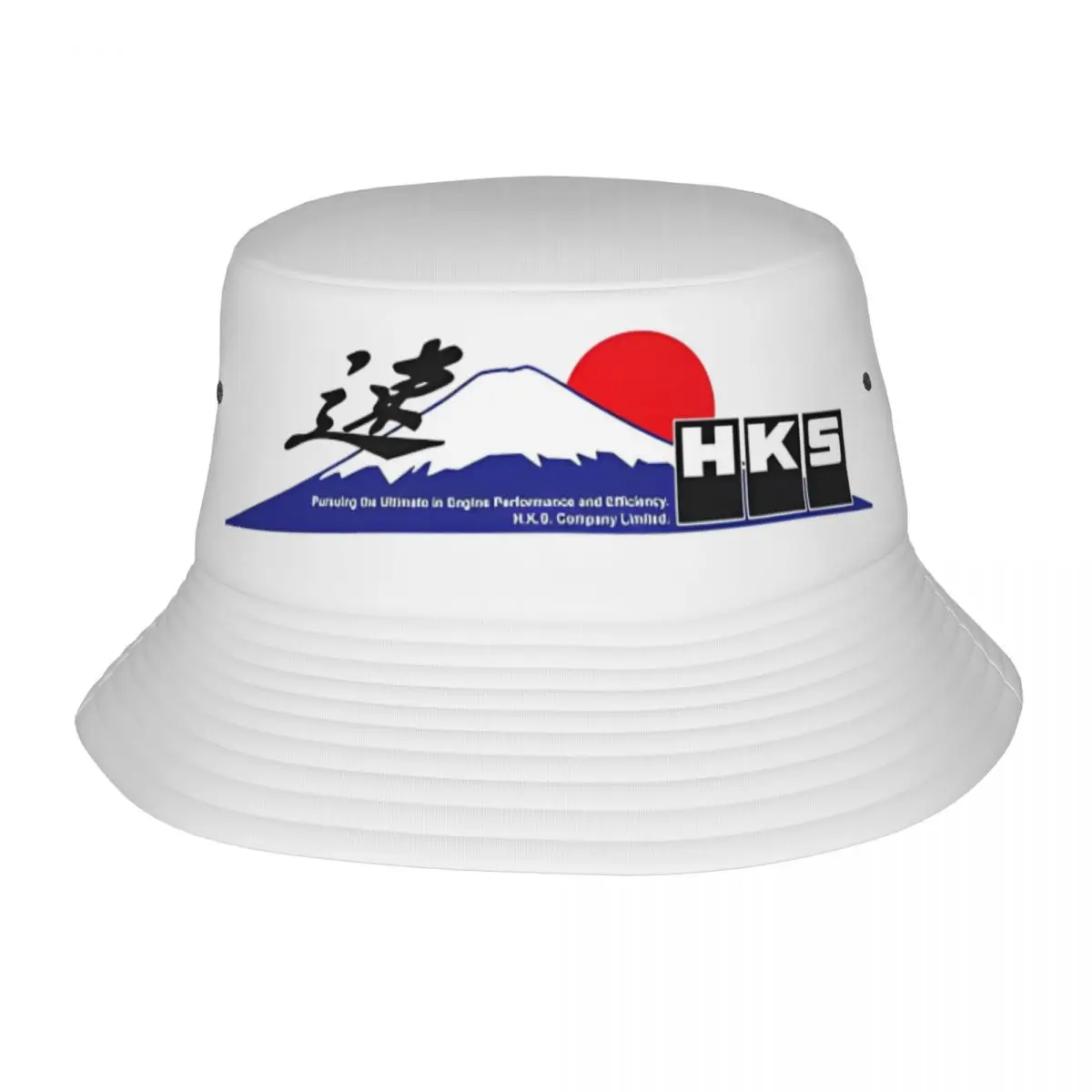 

HK Fujiyama Logo Bucket Hat Hawaii Fisherman Caps For Unisex Classic Beach Travel Sun Hats Portable Custom DIY Cap