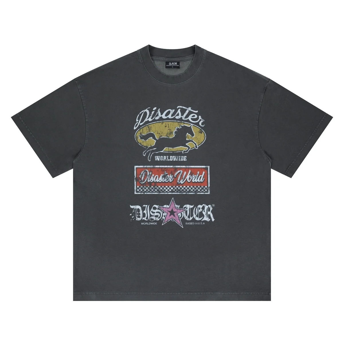 

Футболка с цифровой печатью Washed Saint, мужская и женская футболка большого размера из плотной ткани