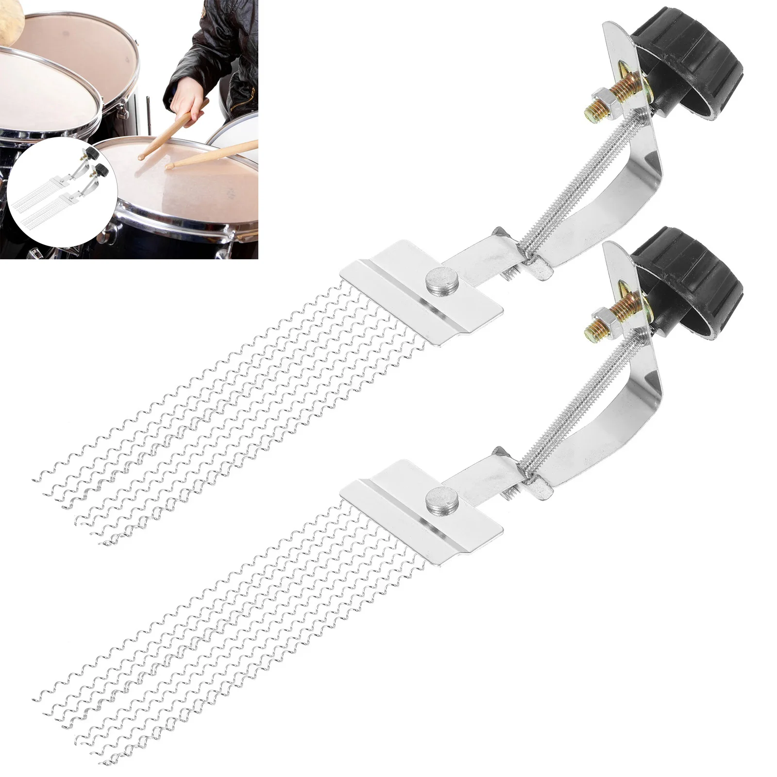 1/2pcs Half Design Steel Iron Snare Wire Drum Spring Percussion Musical Instrument Accessories for Children Snare Cajon Box Drum