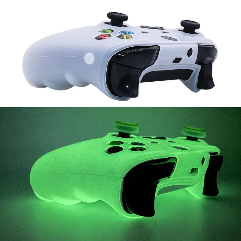 Glow in Dark Soft Silicon Case for Xbox One S Controller Games Accessories Gamepad Joystick Case Cover For Xbox One Slim Skin