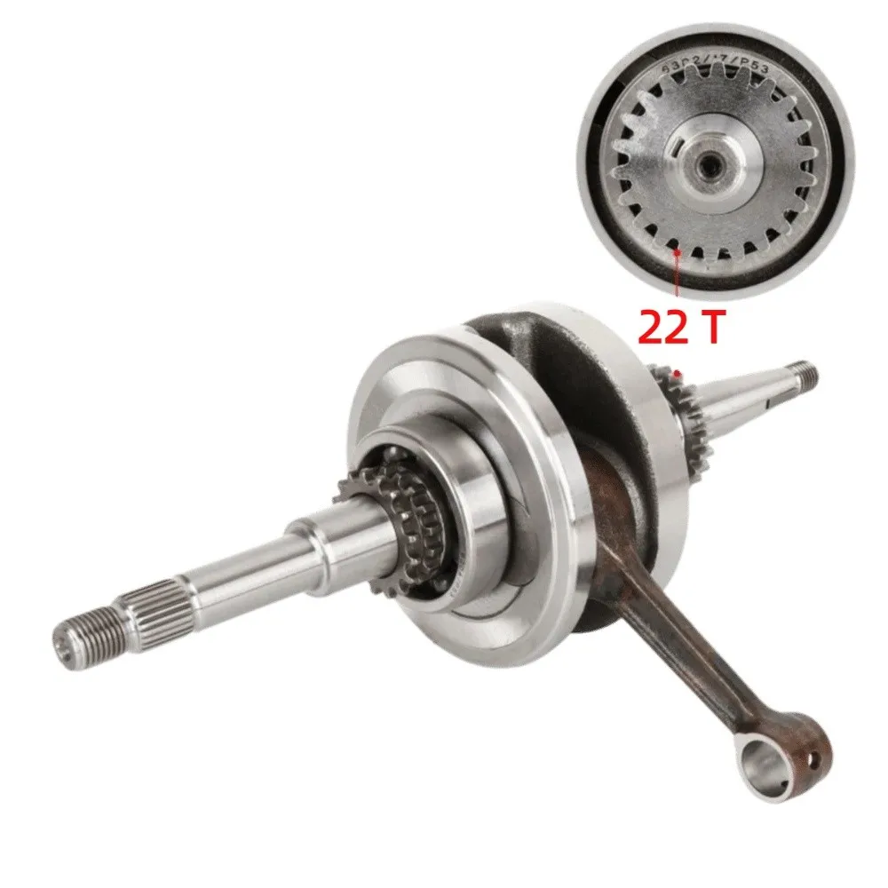 22 Tooth Linkage Crankshaft Assembly Aluminum Alloy Direct Replacement Crankshaft Assembly Kit 4 Stroke High Strength