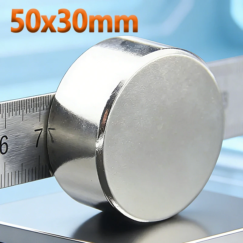 N35 NdfeB 50x30mm Magnet Round Shape Permanent Magnetic Imanes 50*30mm Accessory Super Strong Neodymium Fridge Magnet 1pc