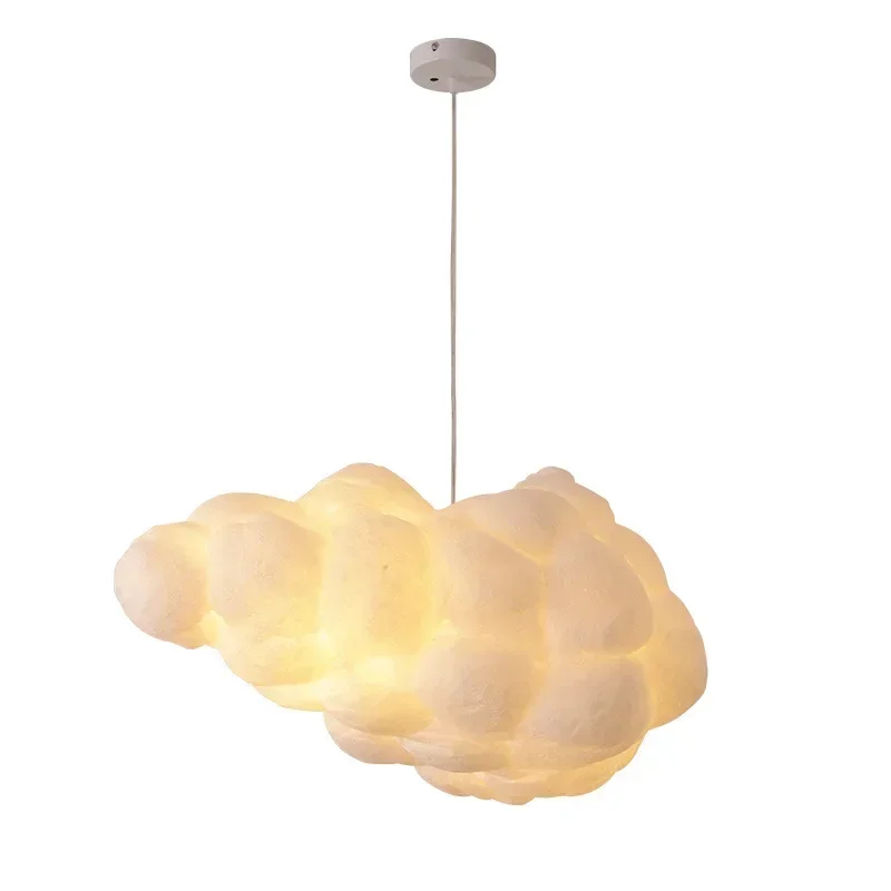 New Design Multiple Styles Simulation Cloud Pendant Lamp Living Restaurant Kids Room Silk Cotton Led Indoor House Decor Lighting