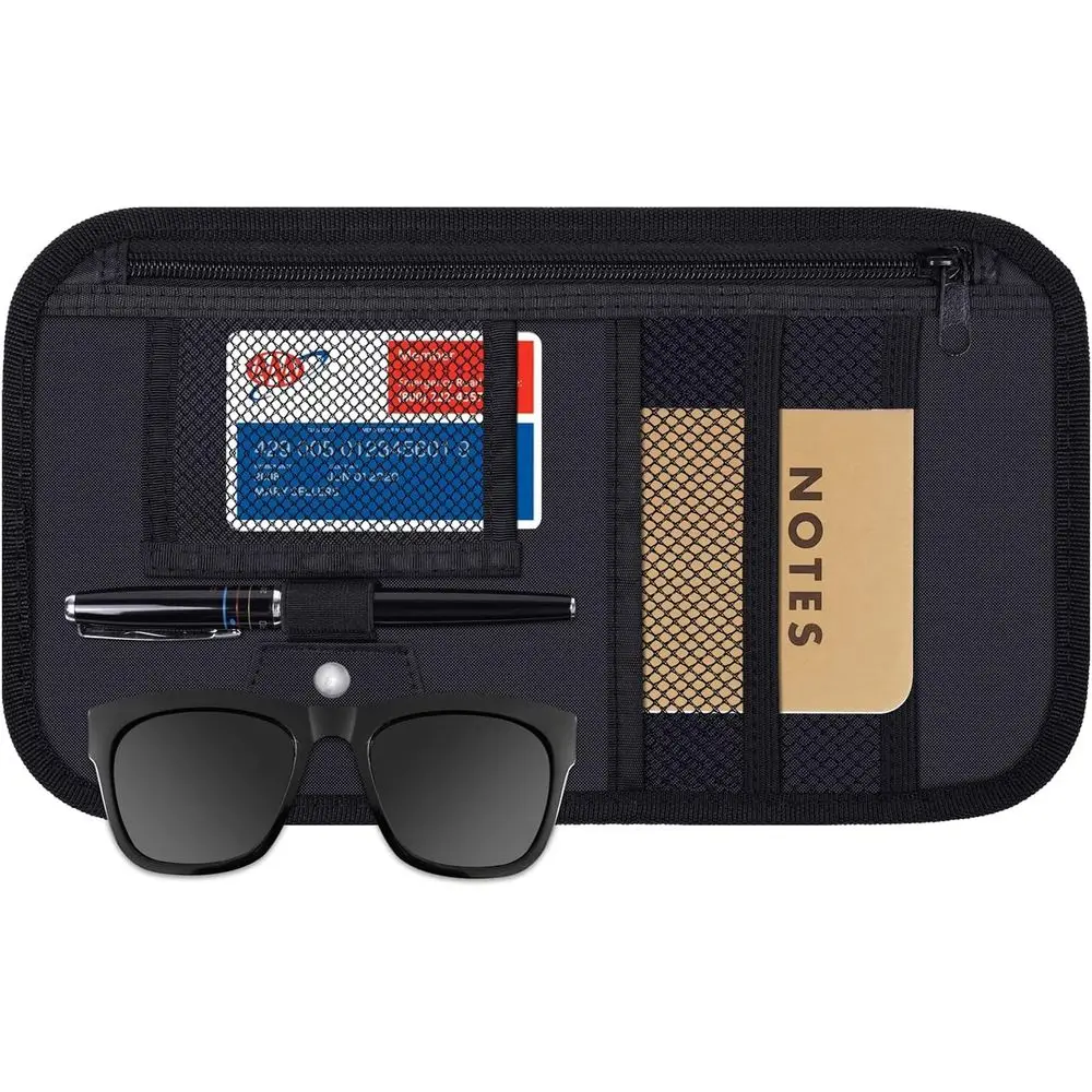 

Органайзер для солнцезащитного козырька автомобиля, сумка для хранения аксессуаров в салоне автомобиля, держатель для автодокументов с эластичным ремешком для очков, Do