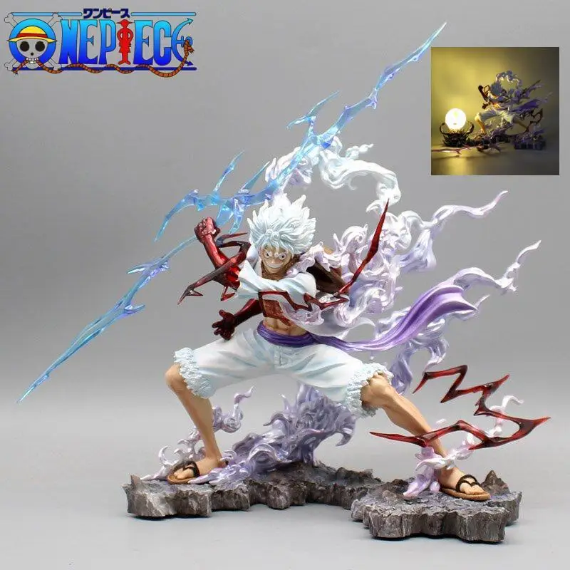 One Piece Figure Wink Luffy Figure Sun God Niko Luffy Gear 5 Figure Onigashima Anime Figurine 28cm Pvc Collection Model Toy Gift