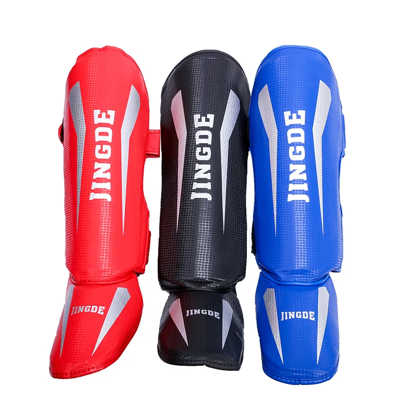 1 pair  Sanshou protective gear boxing Muay Thai combat training thickened protective gear leg pads