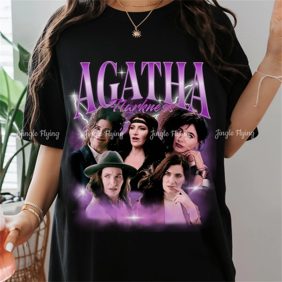 Футболка унисекс с графическим рисунком Agatha Harkness 90-х годов Kathryn Hahn Scarlet Witch