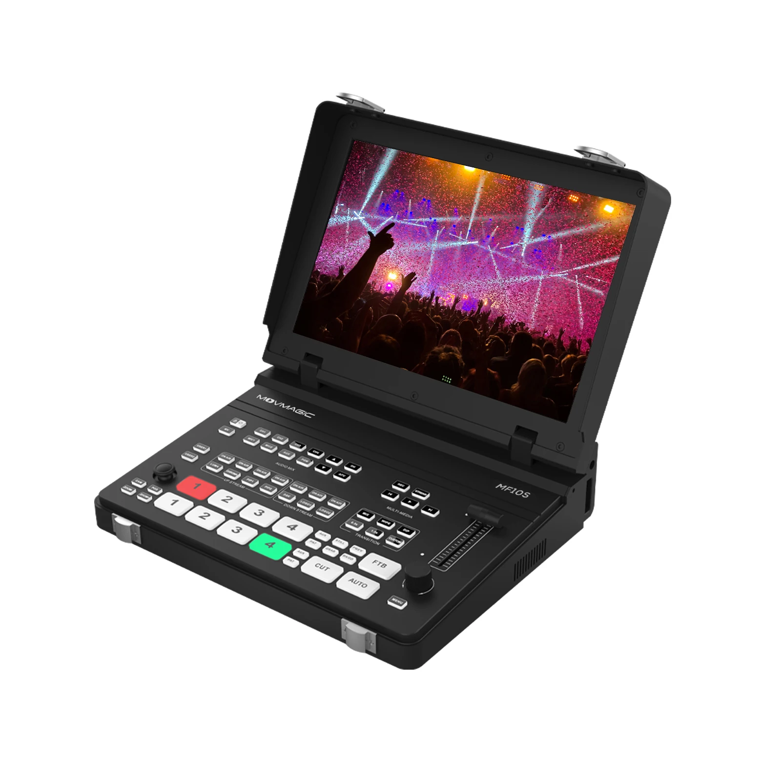 Professional 5-CH 4K Video Mixer Switcher HD MI/SDI/PTZ Control | Live Streaming Remote Webcast Management Metal Construction