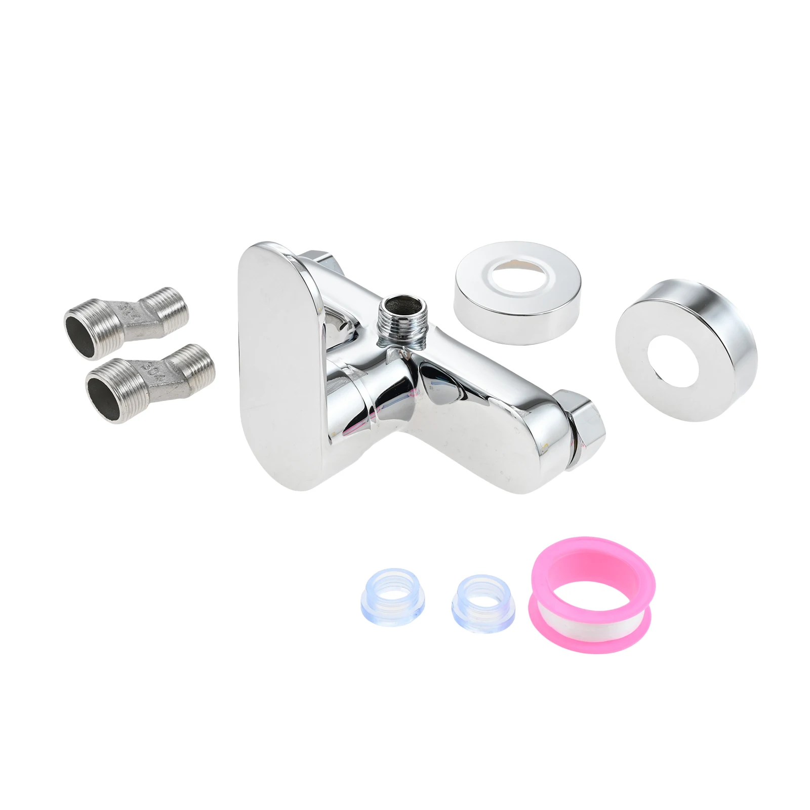 

1Pc Shower Mixer Valve Wall Mounted Single Lever Shower Faucet Mixer with Control for Cold Hot Water Bath Tap G1/2" Outlet