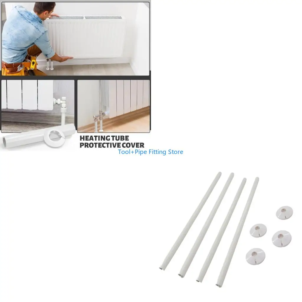 

F92B Radiator Pipe Covers Sleeve Plastic Decorative Covers Easy to Installation