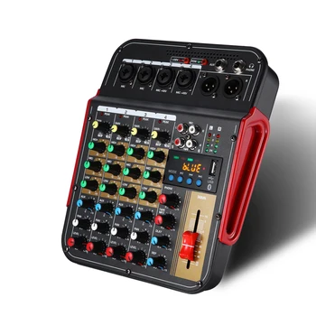 MX-i6 6-Channel audio mixer open conference USB Bluetooth echo sound processor sound card mixer new Karaoke with live singing