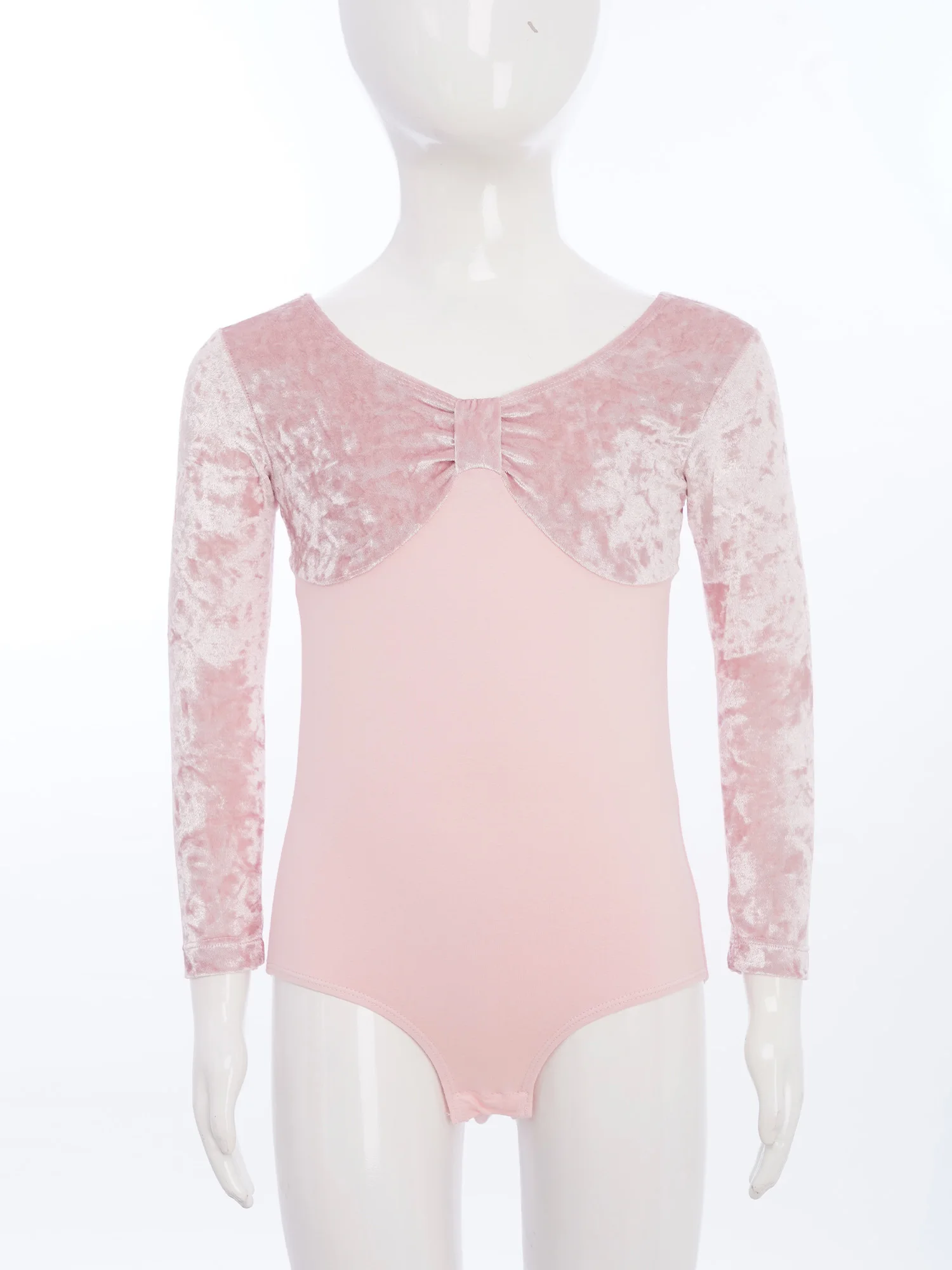 

Детские гимнастические купальники для девочек, балетные костюмы, бархатные лоскутные боди с длинными рукавами и кнопками на промежности, одежда для танцев и фигурного катания