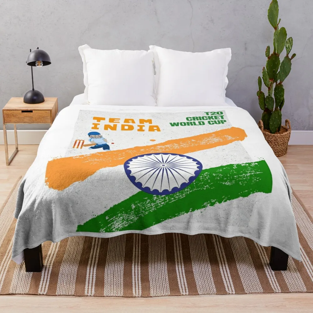 TEAM INDIA T20 WORLD CUP Throw Blanket Sofa Throw heavy to sleep Plaid on the sofa Blankets