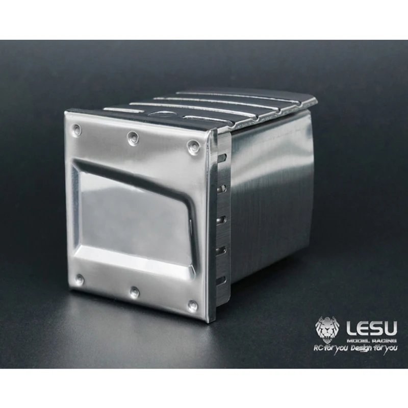 LESU Scatola di Scarico In Metallo Serbatoio per FAI DA TE Tamiyay 1/14 Uomo RC Trattore Camion Dumper Idraulico Modello di Controllo Remoto Giocattoli Auto TH10231