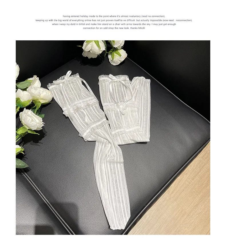Women's Summer Spring Bow Lace Breathable Socks Black Sexy Stocking Sweet Style Lolita Knee High Socks Girls Gift Medias Kawaii
