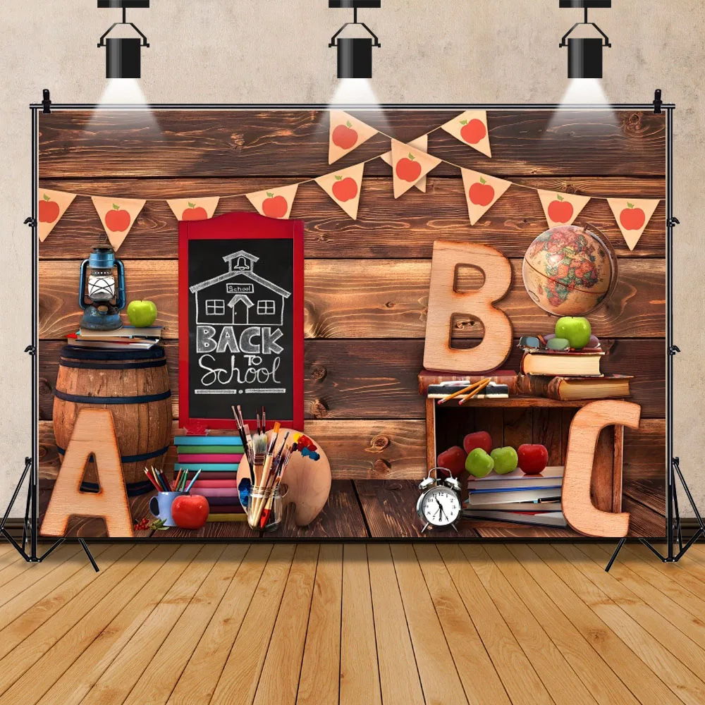 Back to School Photography Backdrop Children Baby Black Blackboard Pencil Graduation Kindergarten Classroom Photo Background