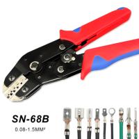SN-68B Crimping Plier Crimps Plug JST ,TE,XH,SM,VH,PH,Molex Terminals Ratchet Crimper Pliers for 0.08-1.5mm2 Wires Tool