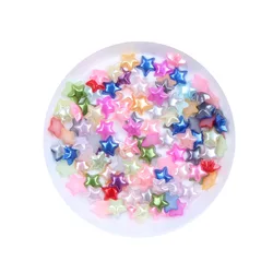 100pcs 6mm Pearl Mini Resin Star Flatback Cabochons Embellishments For Cardmaking DIY Wedding Christmas Nail Deocration Crafts