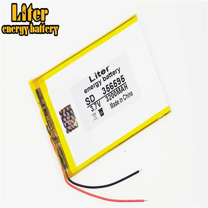 

3200mAh 3.7V 356595 Tablet Li-ion Lithium Polymer Battery Rechargeable Lipo Battteries for PDA MID Tablet PC DVR