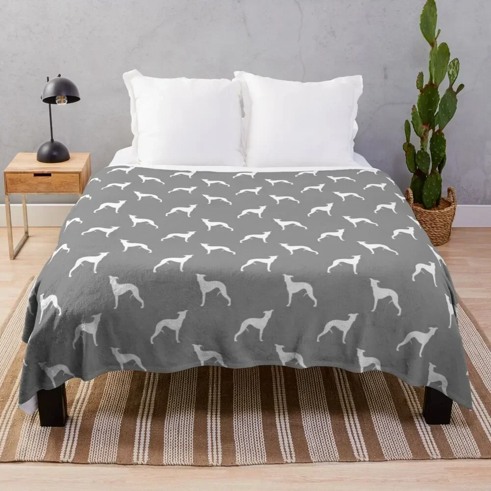 Whippet Silhouette(s) Throw Blanket Single Giant Sofa For Baby Blankets