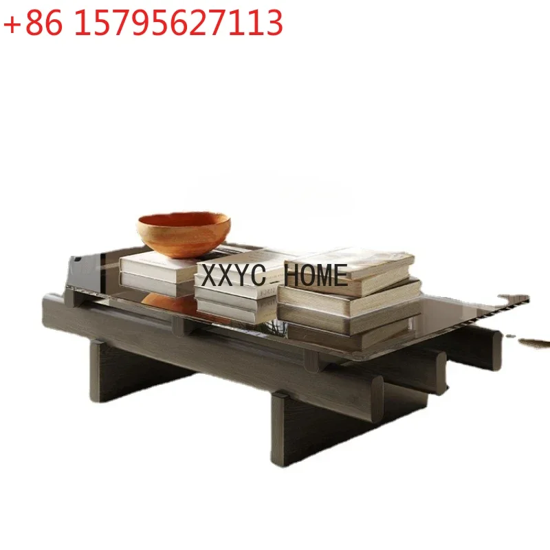 

Журнальный столик для гостиной в китайском стиле, современный, простой, прямоугольный, стеклянный