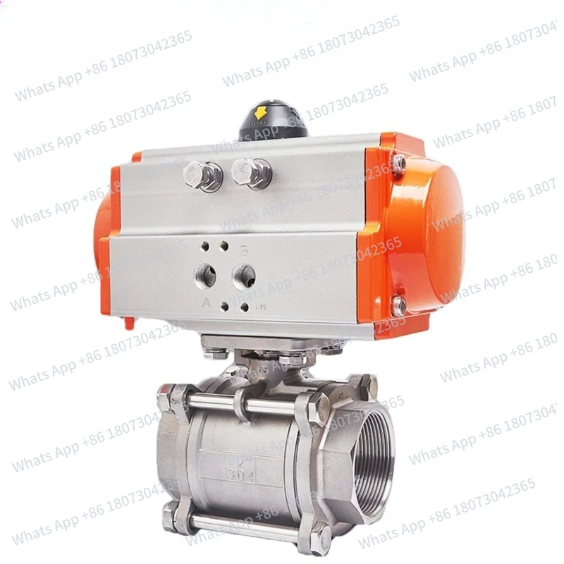 

Пневматический шаровой кран с внутренней резьбой Q611F-16P, пневматический, из нержавеющей стали 304, трехсоставной, с внутренней резьбой