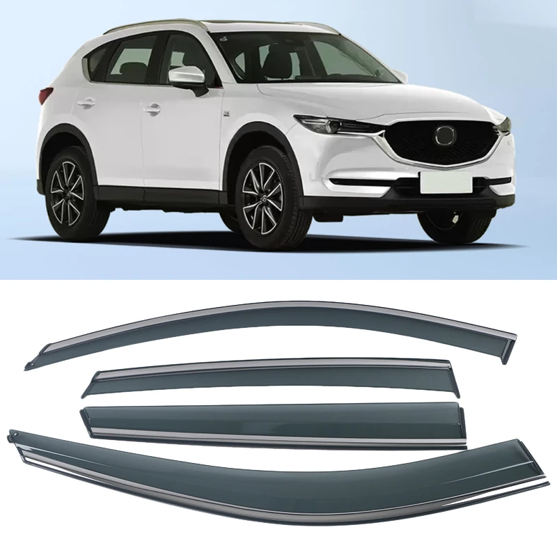 

For Mazda CX-5 CX5 2017-2021 Wind Visor Deflectors Car Ventvisor Door Side Window Air Guard Deflectors Against Snow Sun Rain