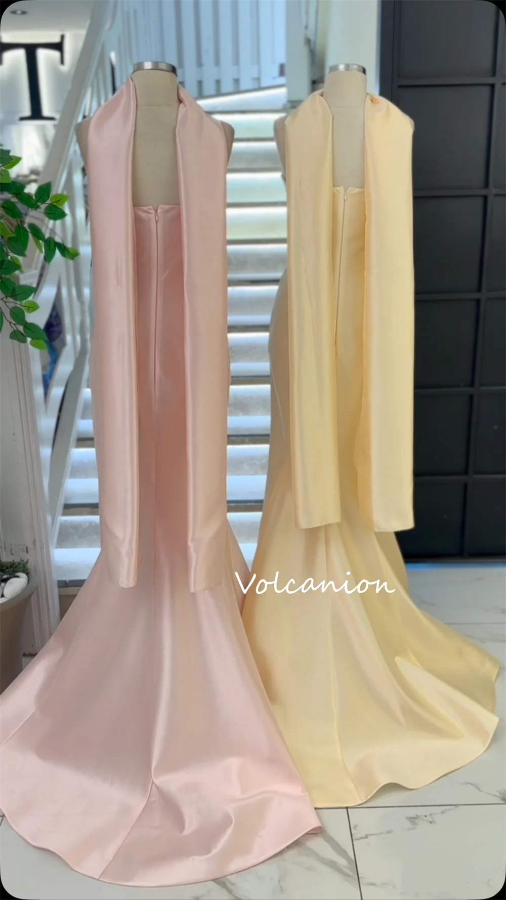Customized Elegant Charmeuse Pleat Trumpet Strapless Long Dresses Bespoke Occasion Party Formal High Quality