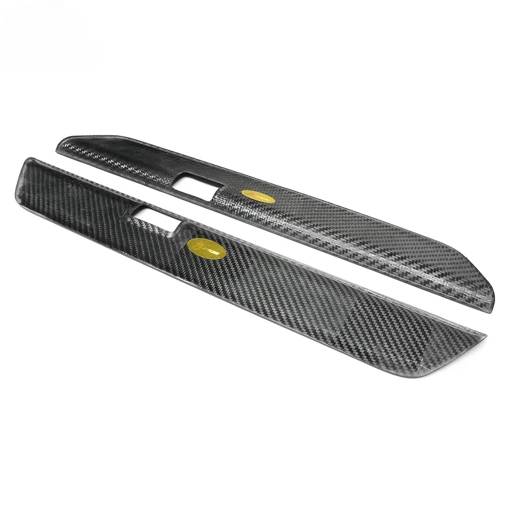 For Tesla Model 3 Highland Performance Dry Carbon Front Door Sill Covers Stick on Lightweight Sports Style