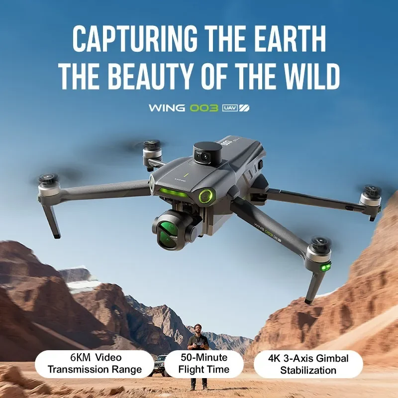 Remote Control Drone GPS WIFI FPV 6KM 3-axis Gimbal 4K Camera 360° Obstacle Avoidance Screen Control Professional Quadcopter