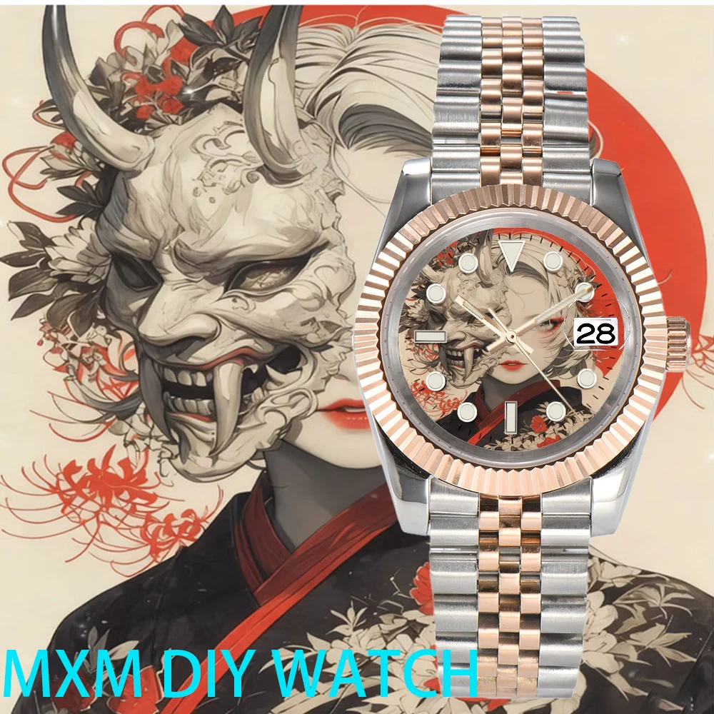 customized NH35 watch 36/39mm Movement Creative pattern 316 Stainless steel NH35a Mechanical watch for men and women watches